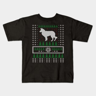 Border Collie Ugly Christmas Sweater Gift For Dog Lover Kids T-Shirt